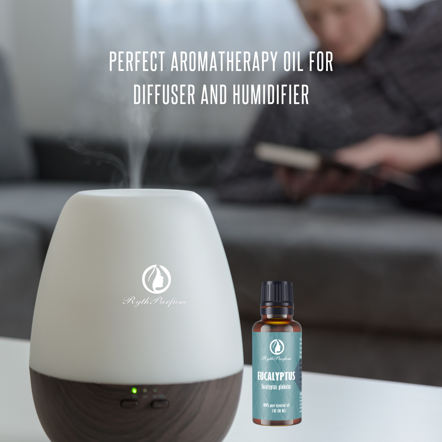 RythParfum Eucalyptus Oil (3PACK of 1oz) with 3 DROPPERS| 100% Pure Natural Oil with European Droppers for Diffuser,Humidifier,Aromatherapy|American Dropper for Skin,Hair,Scalp, Massage,Sinus,Cold,DIY