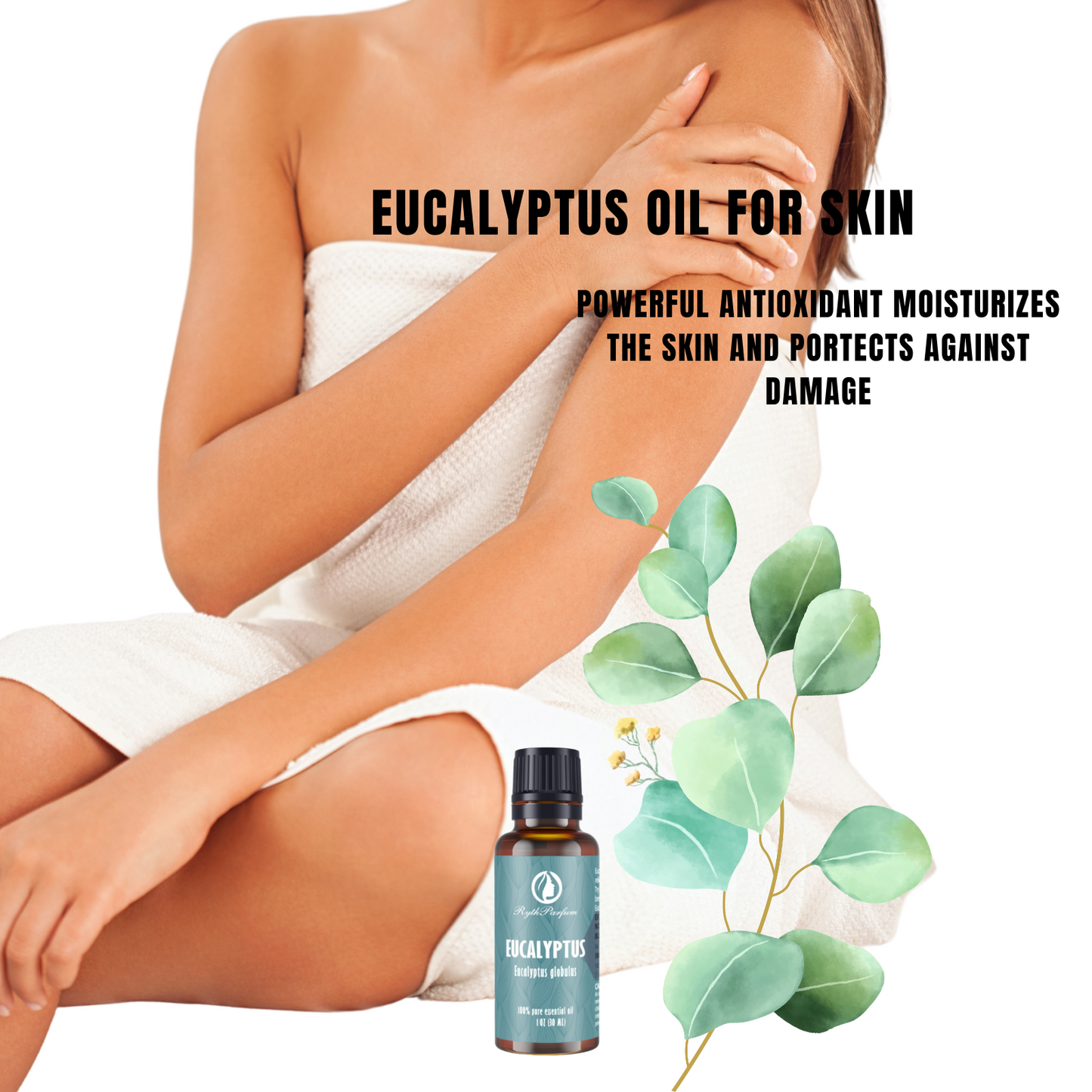 Eucalyptus Essential Oil - 100% Pure Eucalyptus Oil for Diffuser,  Humidifier, Sinus, Cold, and Aromatherapy - Natural Eucalyptus Oil for  Skin, Hair